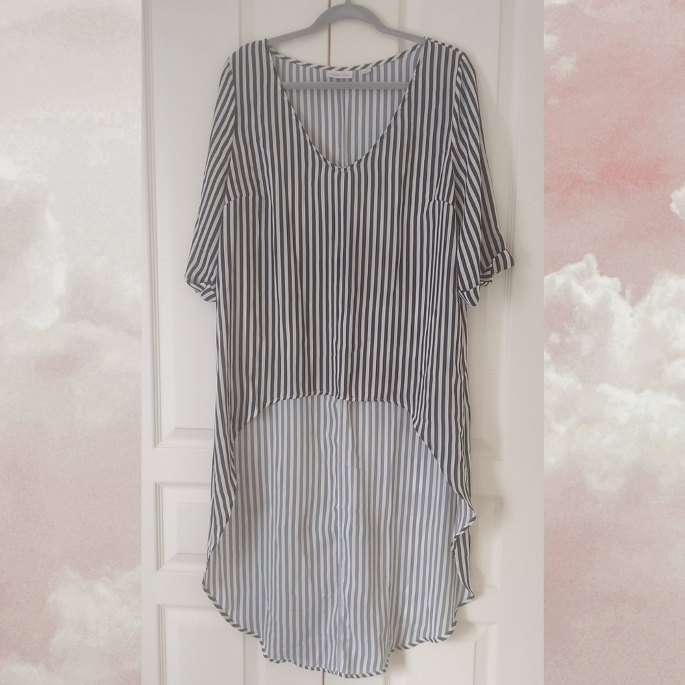 Women's striped high low top